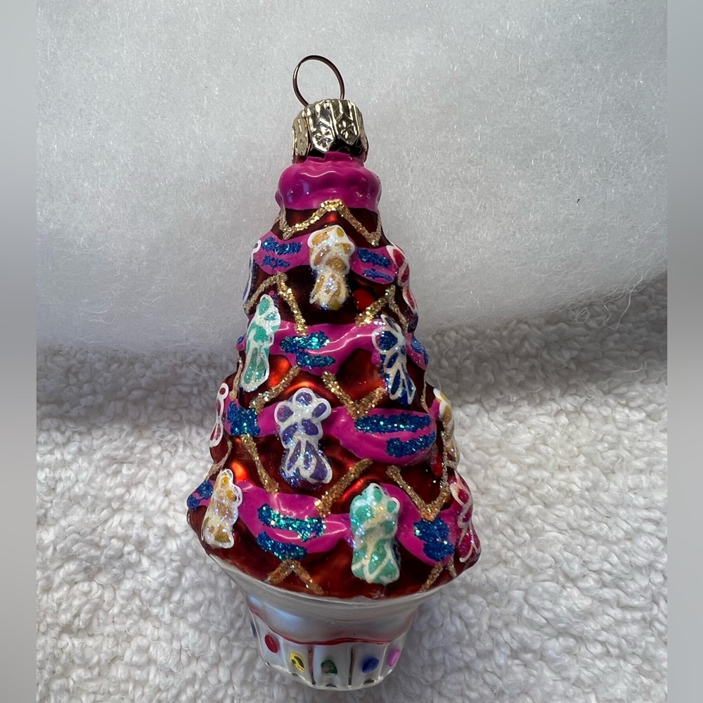 Christopher Radko Gingerbread Tree Gem Christmas Ornament-Damaged cap pictured